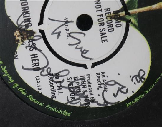 John Lennon: Imagine, signed demonstration of the UK single,